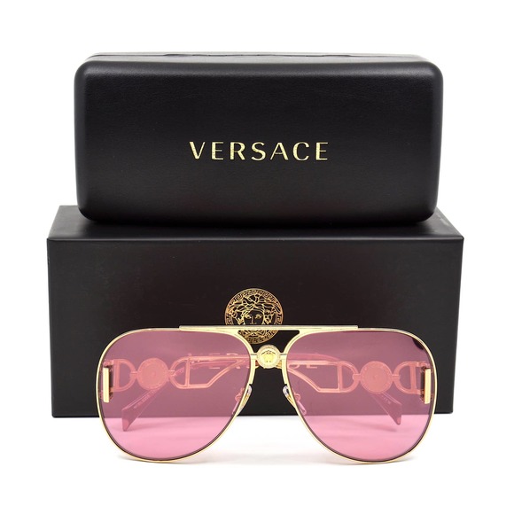 Versace Accessories - VERSACE VE2255 1002A4 GOLD PINK AUTHENTIC SUNGLASSES